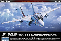 Сборная модель из пластика Самолёт F-14A Tomcat Sundowener 1:48 Академия