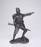 Миниатюра из олова Унтер-офицер 10 егерского полка, Германия, 1914 г. 54 мм, Солдатики Публия - фото