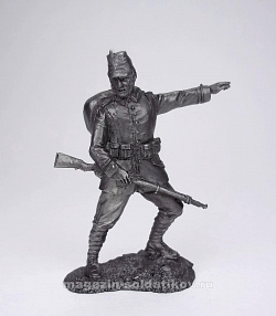 Миниатюра из олова Унтер-офицер 10 егерского полка, Германия, 1914 г. 54 мм, Солдатики Публия
