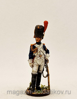 Миниатюра из олова Рядовой полка Конных гренадеров Императорской гвардии. Франция, Студия Большой полк
