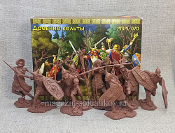Солдатики из мягкого резиноподобного пластика Древние кельты (коричневые) - 8 шт., 1:32, Солдатики Публия (PTSPL070) (PTSPL070)