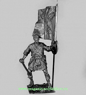 Миниатюра из олова Шотландский воин со знаменем, 17 в., 54 мм, Россия - фото