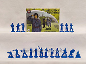Солдатики из пластика Танкисты 40 мм (18 шт., синий) Воины и битвы - фото