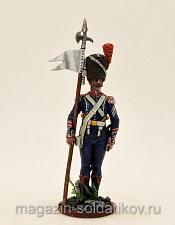 Миниатюра из олова Старший сержант-2-й орлоносец 7-го линейного полка. Франция, Студия Большой полк - фото