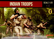 Солдатики из пластика Indian Infantry WWII (1/72) Strelets - фото
