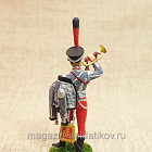 Штаб-трубач Cумского гусарского полка, Россия, 1810-14 гг. 54 мм (QF0177) (QF0177)