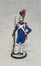 Миниатюра из олова Гвардейский сапер, Франция 1809-14 гг, 54 мм, Студия Большой полк - фото