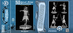 Сборная миниатюра из смолы Шведский офицер 75 mm (1:24) Medieval Forge Miniatures (C-75-131) (C-75-131)