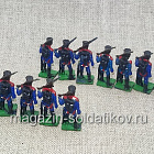Солдатики из пластика в росписи Французские фузилеры на марше - набор 13 шт., Airfix (Q566-057) (Q566-057)