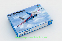 Сборная модель из пластика Самолет СУ-27UB Flanker C (1:144) Трумпетер