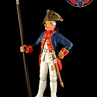 Сборная миниатюра из металла Унтер-офицер мушкетерского Цеге фон Мантейфеля полка с 1756 по 1761г, 1:30, Оловянный парад