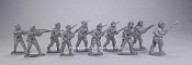 Фигурки из металла Пехота Красной армии, 28 мм, набор из 10 фигур - фото