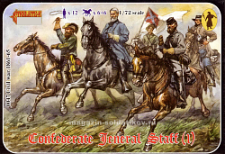 Солдатики из пластика Штаб конфедератов (первыпуск) (1/72) Strelets (047) (047)