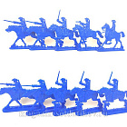 Солдатики из пластика Игровой состав набора: Конница армии Карла XII (4+6 шт, синий) 52 мм, Солдатики ЛАД