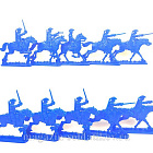 Солдатики из пластика Игровой состав набора: Конница армии Карла XII (4+6 шт, синий) 52 мм, Солдатики ЛАД