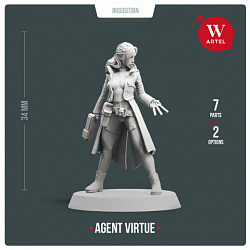 Сборные фигуры из смолы Agent Virtue, 28 мм, Артель авторской миниатюры «W»