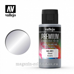 Краска акрил-уретановая, сталь, 60 мл, Vallejo Premium