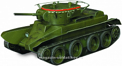 Сборная модель из картона. Серия: Бронетехника. Масштаб 1/35. Танк БТ- 5 Умбум (210 1) (210 1)
