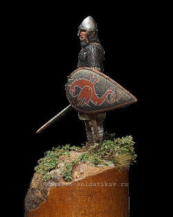 Сборная миниатюра из смолы Нормандский рыцарь, 54 мм, V&V Miniatures