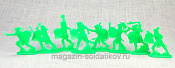 Солдатики из пластика Ацтеки. Пластик (8 шт, цвет-салатовый, в кор.), Воины и битвы - фото