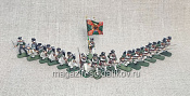 Солдатики из пластика в росписи Русские мушкетеры в бою 1812 гг. - набор 17 шт., Звезда - фото