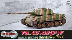 Масштабная модель в сборе и окраске Д Танк VK.45.02(P) V (1/72) Dragon (60587) (60587)