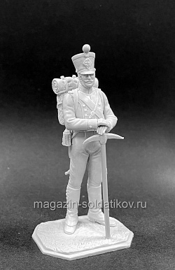 Сборная миниатюра из смолы Испанский батальон пионеров (версия №2), 1812 г., 54 мм, Chronos miniatures (CHM-54354) (CHM-54354)