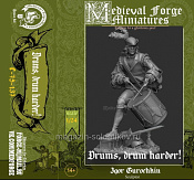 Сборная миниатюра из смолы Бей барабан, бей!, 75 mm (1:24) Medieval Forge Miniatures - фото
