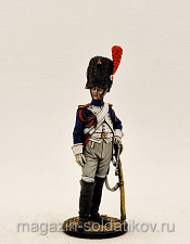 Миниатюра из олова Рядовой полка Конных гренадеров Императорской гвардии. Франция, Студия Большой полк - фото