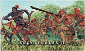 Солдатики из пластика ИТ Набор солдатиков «Индейские воины (Война за независимость США)» (1/72) Italeri - фото