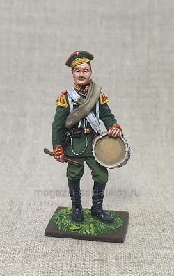 Миниатюра из олова Барабанщик лейб-гвардии Павловского полка, 1884 г., 54 мм, Студия Большой полк (ИЛ1223.12.02.54) (ИЛ1223.12.02.54)