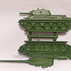 Солдатики из пластика Т-34/76 и Т-34/85 (2 шт, хаки) Воины и битвы (CN319-1) (CN319-1)