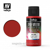 62005 Краска акрил-уретановая Vallejo Premium, Красная яркая, 60 мл, Vallejo Premium