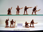 5552 Французская и индейская война, легкая пехота, 1/32 Armies in plastic