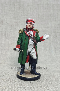 Миниатюра из олова Фельдмаршал М.И. Кутузов 1812 г., 54 мм, Студия Большой полк (ИЛ2757.12.02.54) (ИЛ2757.12.02.54)