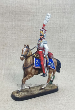 Миниатюра из олова Офицер гвардейских польских улан, Франция, 54 мм, Студия Большой полк - фото