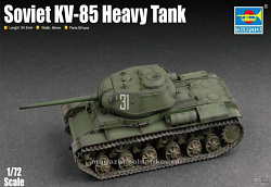 Сборная модель из пластика Советский тяжелый танк КВ-85 1:72 Трумпетер