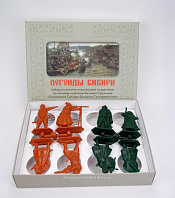 Солдатики из пластика Легенды сибири №1 (н 8 шт, цвет: терракотовый, зеленый), 52мм, Горыныч пласт - фото