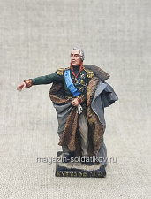 Миниатюра из олова Генерал-фельдмаршал М.И.Кутузов, 54 мм, Студия Большой полк - фото