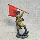 Краснофлотец морской пехоты с флагом (гюйсом), Красный фронт, 1943-45гг., 54 мм (КФ-006) (КФ-006)