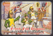Солдатики из пластика Французские пешие драгуны и польские гренадеры (1/72) Strelets - фото