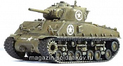 Масштабная модель в сборе и окраске Д Танк M4A3 (105mm) HVSS 20th Armored Infantry Battalion, 10th Armored Div, Germany 1945(1/72) - фото