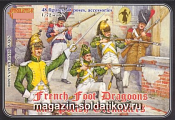 Солдатики из пластика Французские пешие драгуны и польские гренадеры (1/72) Strelets - фото