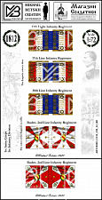 Знамена бумажные 1:72, Франция 1812, 1АК, 1ПД - фото