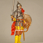 Миниатюра в росписи Русский воин, 14 век, 54 мм, Сибирский партизан.