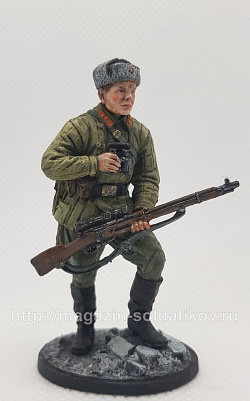 Миниатюра в росписи Советский снайпер 1941-43 гг, 54 мм (НФ0052.14.01.54) (НФ0052.14.01.54)