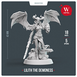 Сборные фигуры из смолы Lilith The Demoness, 28 мм, Артель авторской миниатюры «W»