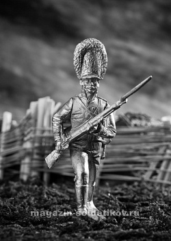 Миниатюра из олова 443 РТ Рядовой лейб-гвардии Преображенского полка 1802-04 гг. 54 мм, Ратник (443-РТ) (443-РТ)