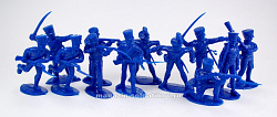 Солдатики из пластика Prussian Infantry 12 fig's in 8 poses blue 1:32, Timpo