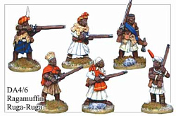 Фигурки из металла Наёмники нгони руга-руга персонажи 1, 28 mm Foundry (DA 46) (DA 46)